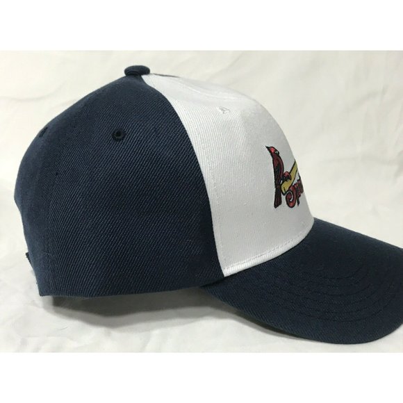 Springfield Cardinals adjustable hat embroidered Cardinal/Bat Navy Red White EUC - Picture 5 of 8
